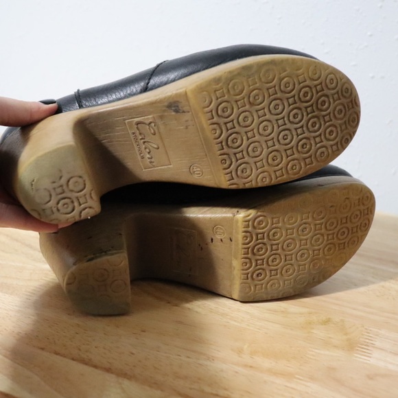 CALOU STOCKHOLM | Black Leather Doris Booties Clogs Size 40 - Picture 6 of 7